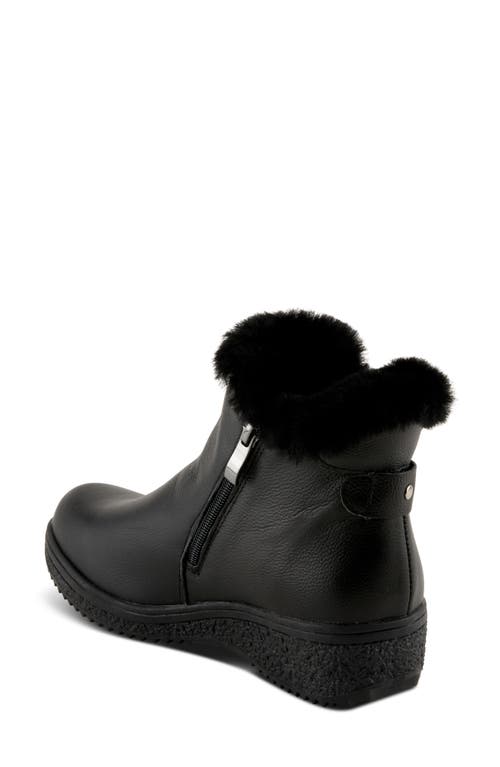 Spring Step Republic Water Resistant Bootie With Faux Fur Trim In Black