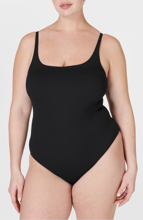 Capri Crinkle One-Piece Swimsuit in Black