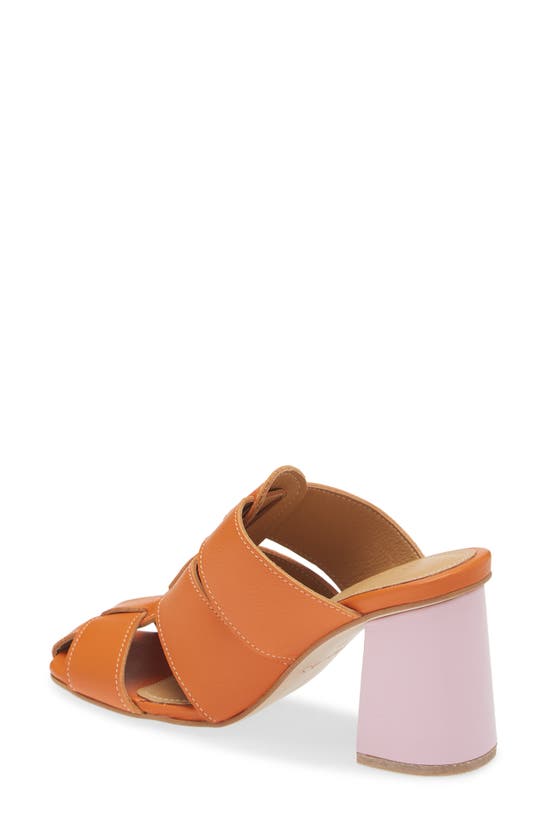 Shop Shekudo Waratah Block Heel Sandal In Orange Pink