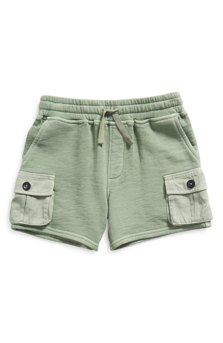 TUCKER + TATE x Smithsonian Kids' Adventure Knit Cargo Shorts, Main, color, GREEN HEDGE