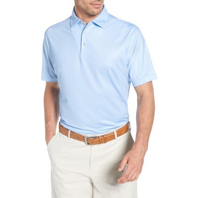Peter Millar Watts Regular Fit Stretch Jersey Performance Polo, Blue