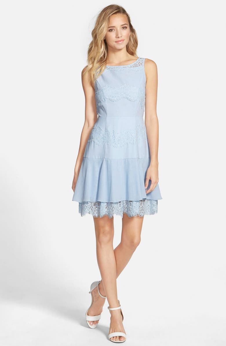 a. drea Lace Inset Fit & Flare Dress | Nordstrom