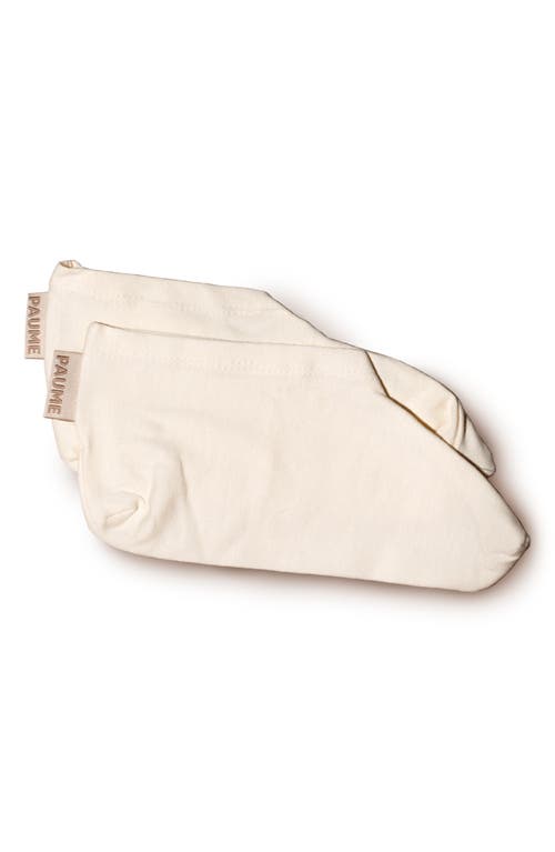 PAUME Oragnic Cotton Overnight Socks in Beige 