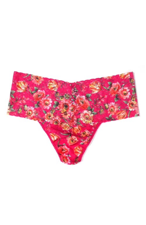 Hanky Panky Floral Print Retro Lace Thong In La Vida Loca