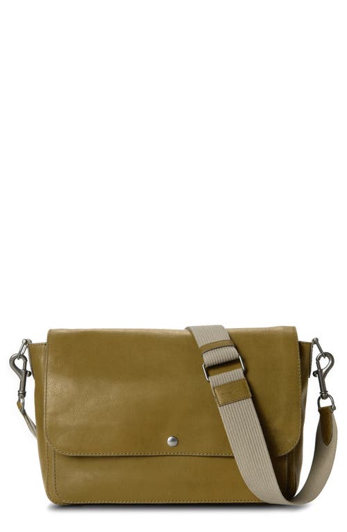 Shinola Canfield Relaxed Leather Messenger Bag in Olive at Nordstrom