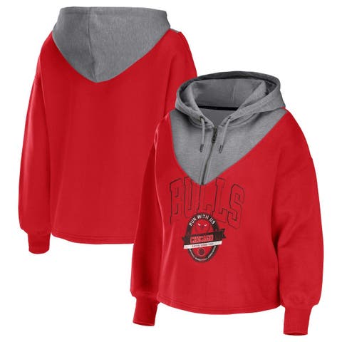 Women's Wear by Erin Andrews Red St. Louis Cardinals Modest Patches Cropped Pullover Hoodie