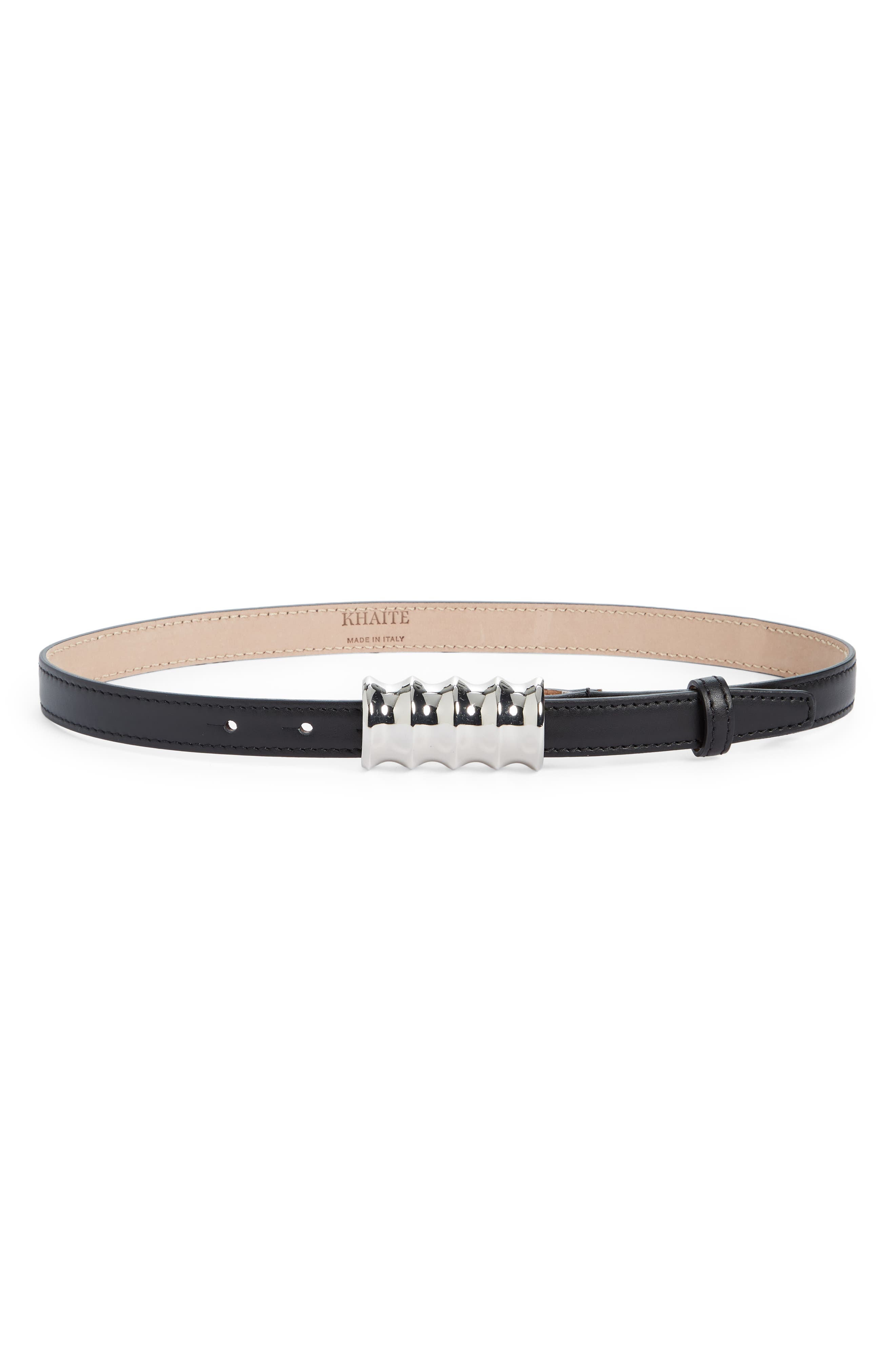 Khaite Julius Leather Belt in Black