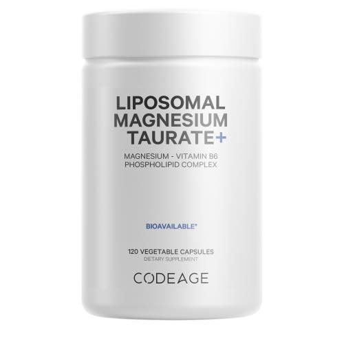Codeage Liposomal Magnesium Taurate+ Mineral Supplement, Vitamin B6, Liposomal Blend, Vegan, 120 ct in White at Nordstrom