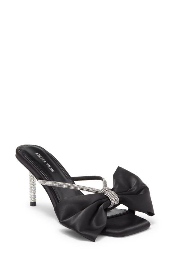 Shop Azalea Wang Tatum Bow Slide Sandal In Black