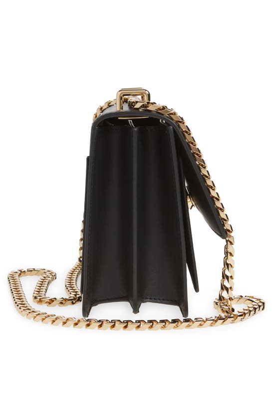 Shop Dolce & Gabbana 3.5 Flap Leather Shoulder Bag In Black