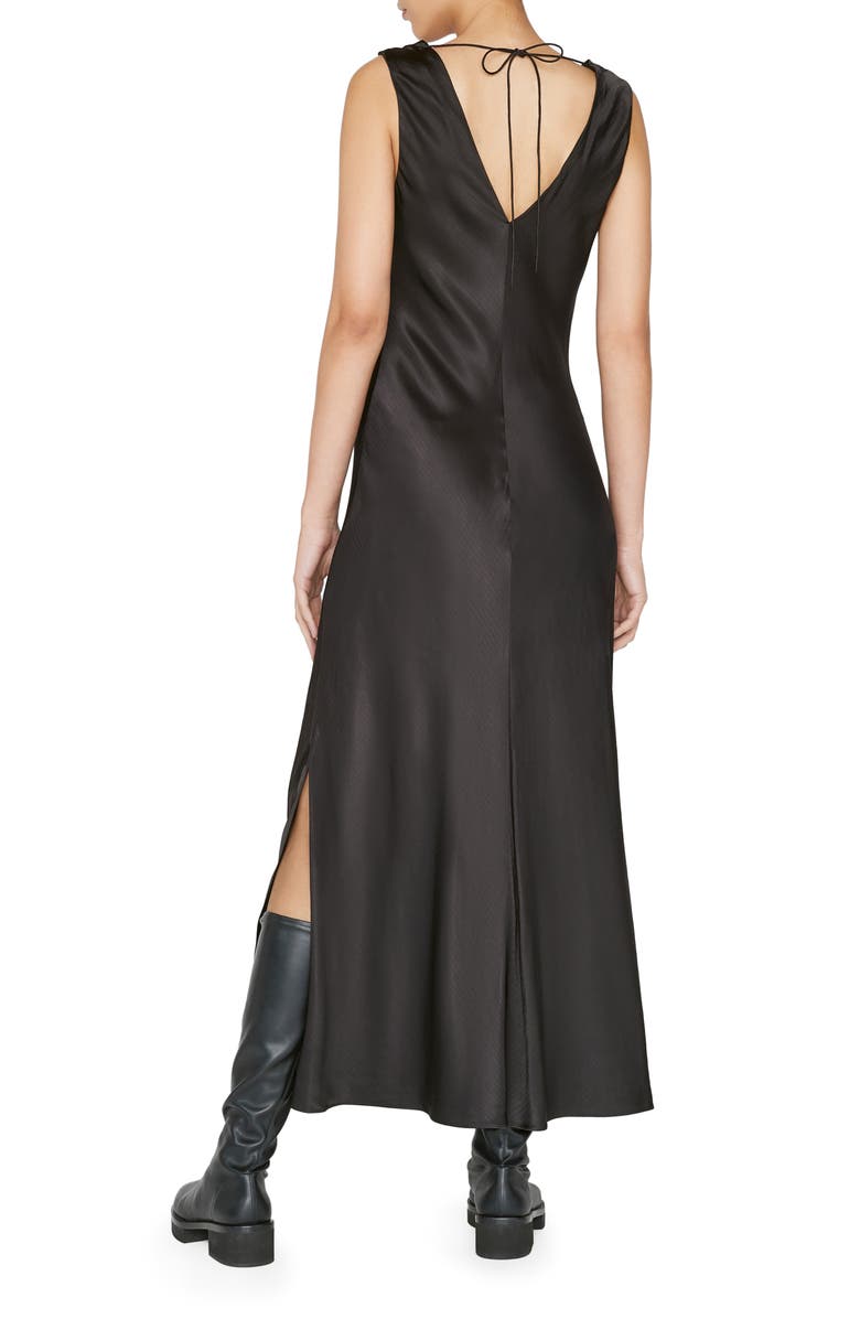FRAME Lace Front Satin Maxi Dress, Alternate, color, 