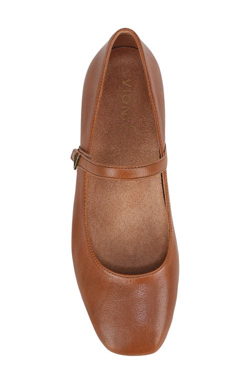 Vionic Alameda Mary Jane Flat In Tan Leather