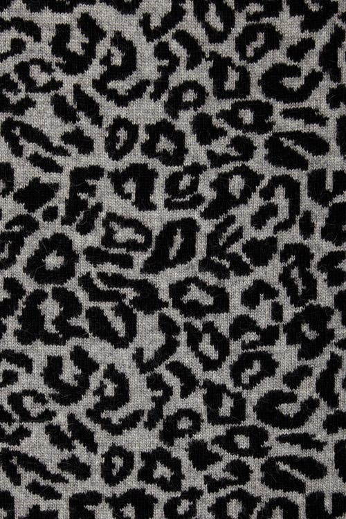 Portolano Leopard Print Infinity Scarf In Blk/lh Gry