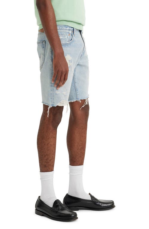 Shop Levi's 412 Slim Fit Ripped Denim Shorts In Get To The Check Dx Short