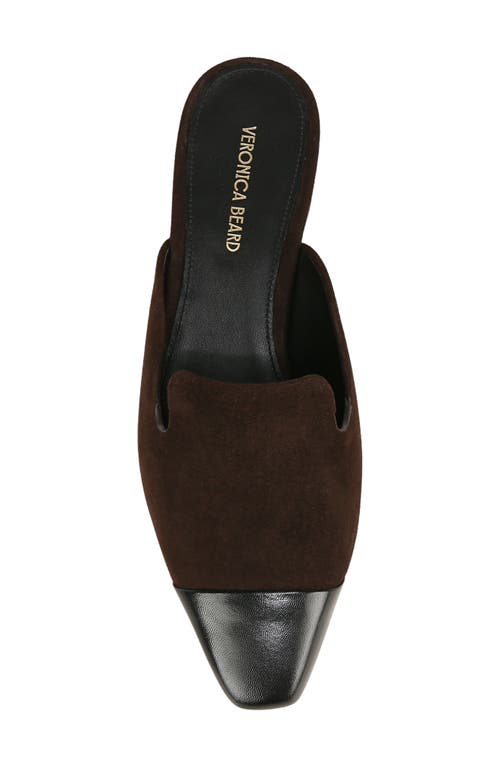 Shop Veronica Beard Cecile Cap Toe Mule In Espresso/black