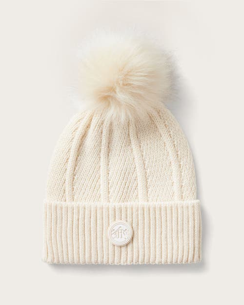 Hemlock Willow Pom Beanie In Chalk
