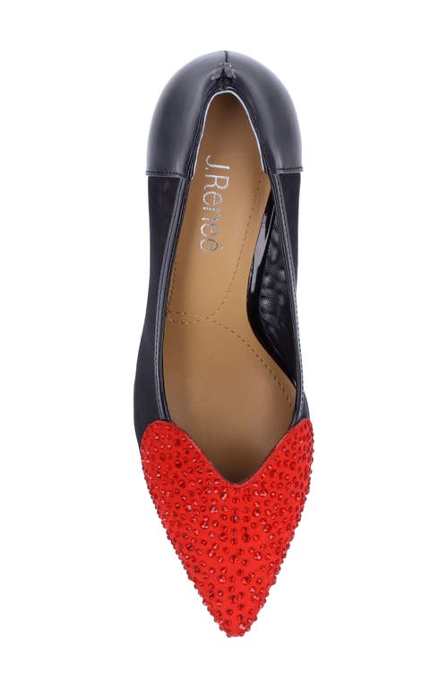 J. Reneé Coopid Pointed Toe Pump In Black/red
