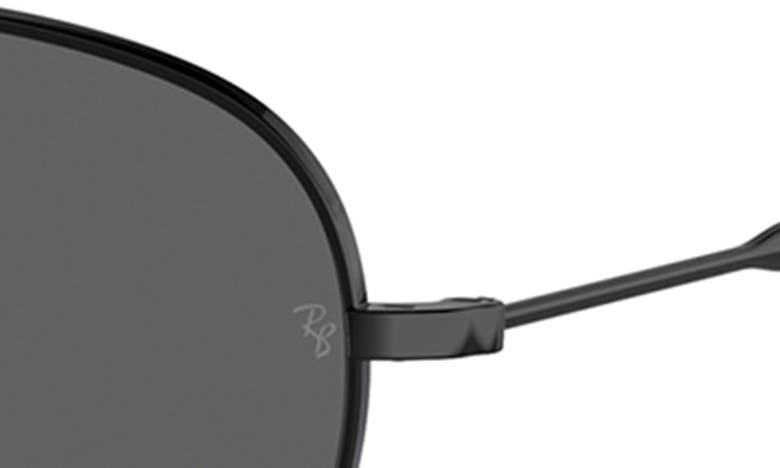 Ray Ban Bain Bridge 57mm Pillow Aviator Sunglasses In Black