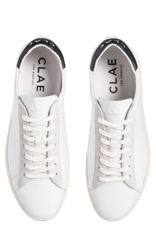 Clae Bradley California Sneaker In White/black Leather