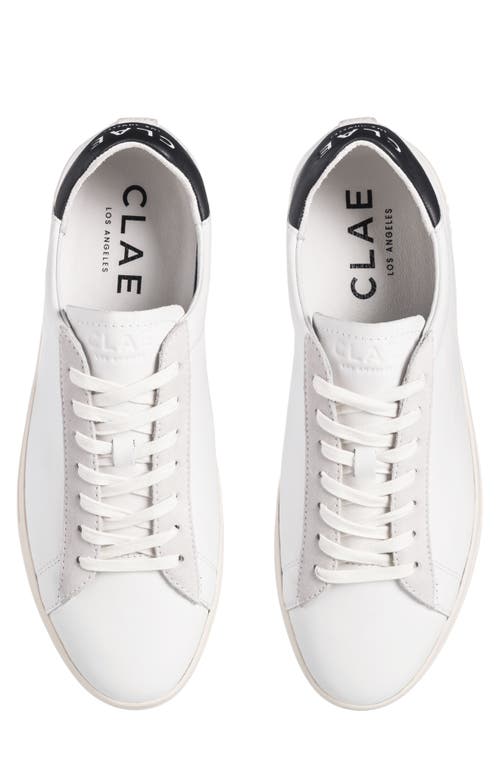 Shop Clae Bradley California Sneaker In White/black Leather