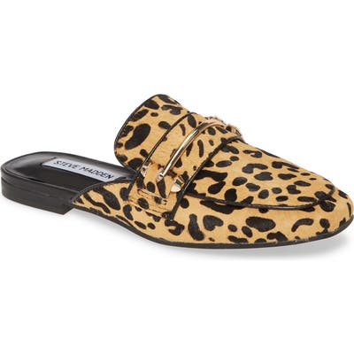 Steve Madden Kite Genuine Calf Hair Loafer Mule, Brown
