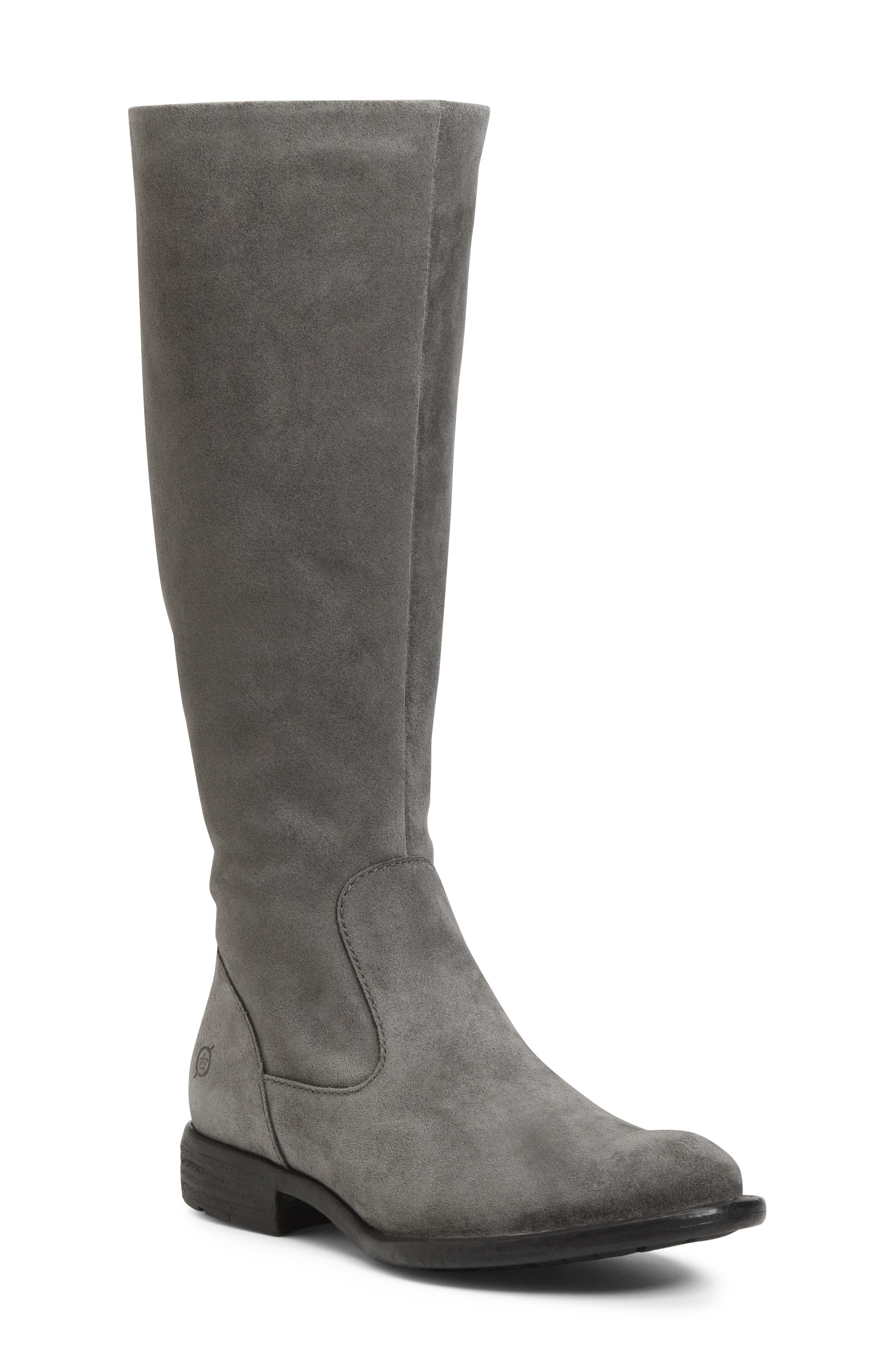 born grey suede boots