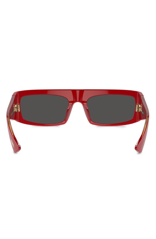 Shop Oliver Peoples X Khaite 1979c 56mm Rectangular Sunglasses In Red