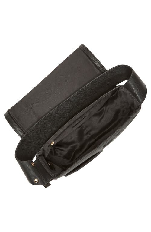 Shop Vince Camuto Aabha Leather Shoulder Bag In Black