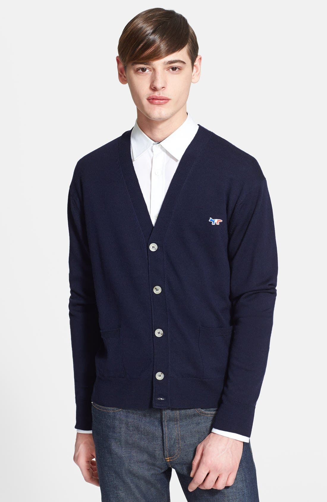 maison kitsune cardigan