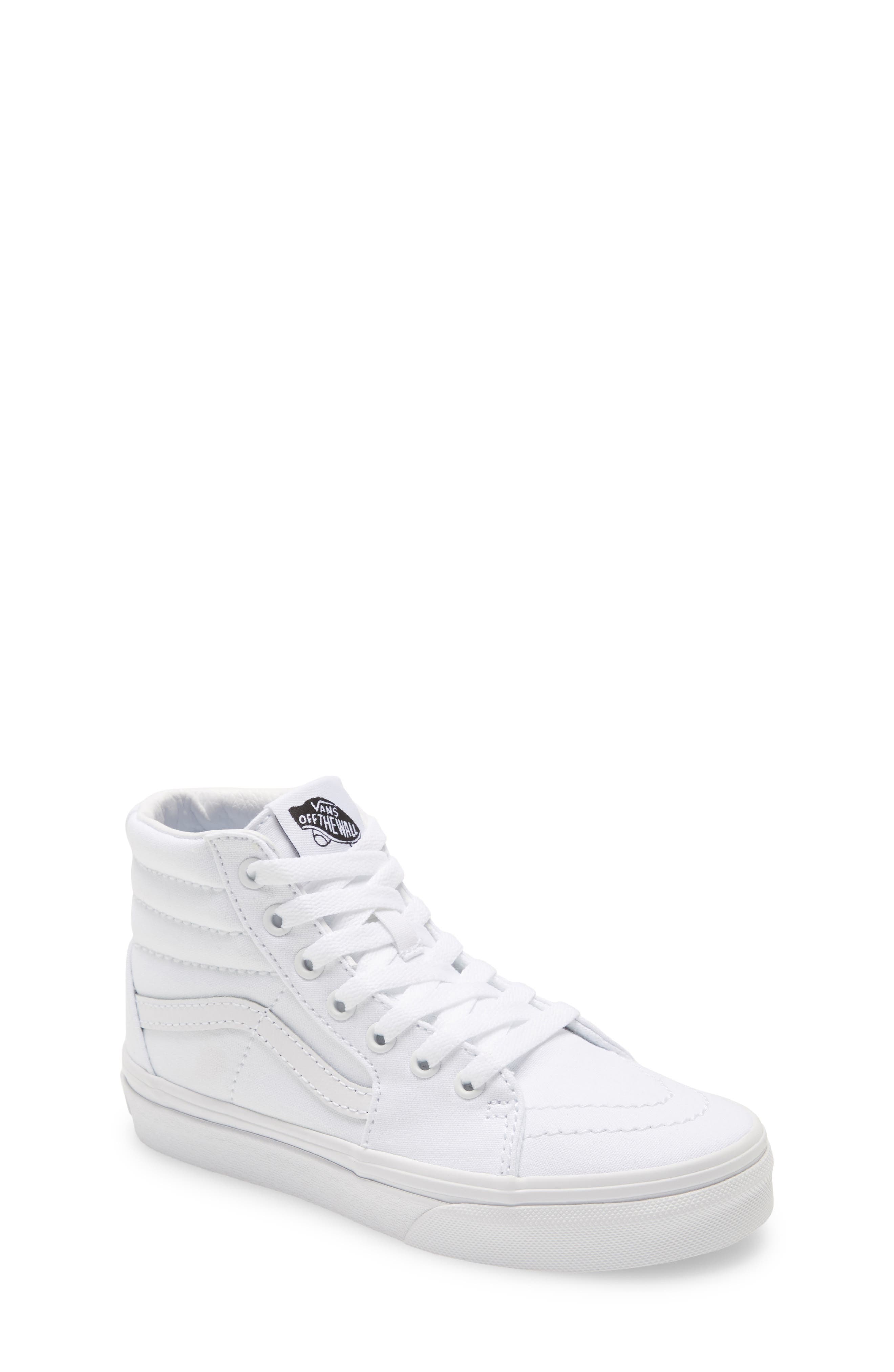 vans sk8 hi true white high top trainers