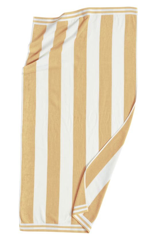 Woven & Weft Pastel Cabana Cotton Beach Towel In Sand