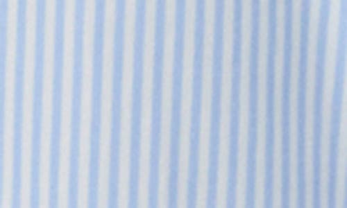 Shop Ralph Lauren Lauren  Stripe Long Sleeve Cotton Pajamas In Blue Stripe