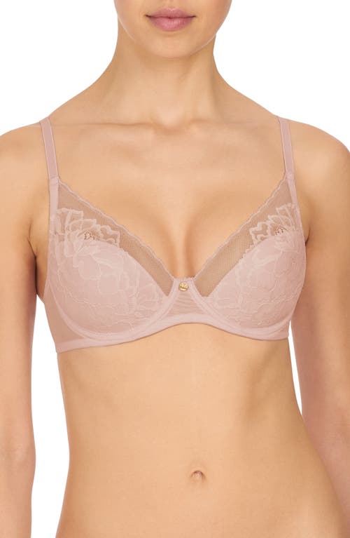 Shop Natori Flora Underwire Contour Bra In Pink Pearl