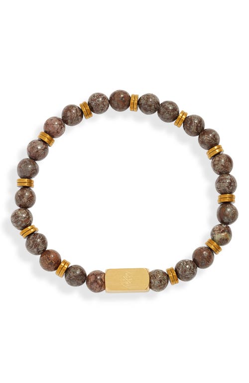 CLIFTON WILSON Men's Charcoal Stone Beaded Bracelet at Nordstrom