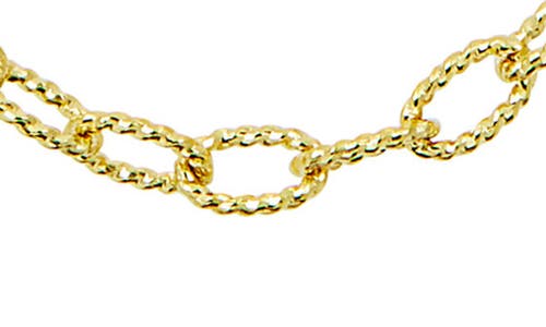 Savvy Cie Jewels Italian Cut Chain Necklace In Gold