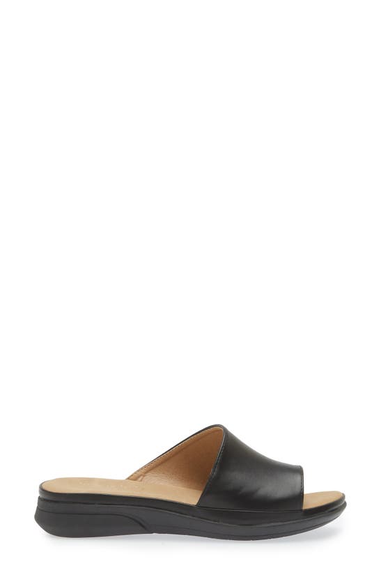 Shop Taryn Rose Asymmetrical Slide Sandal In Black