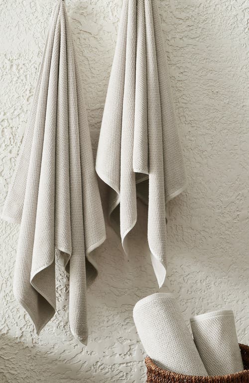 Woven & Weft 4-pack Popcorn Textured Towels In Silver Cloud