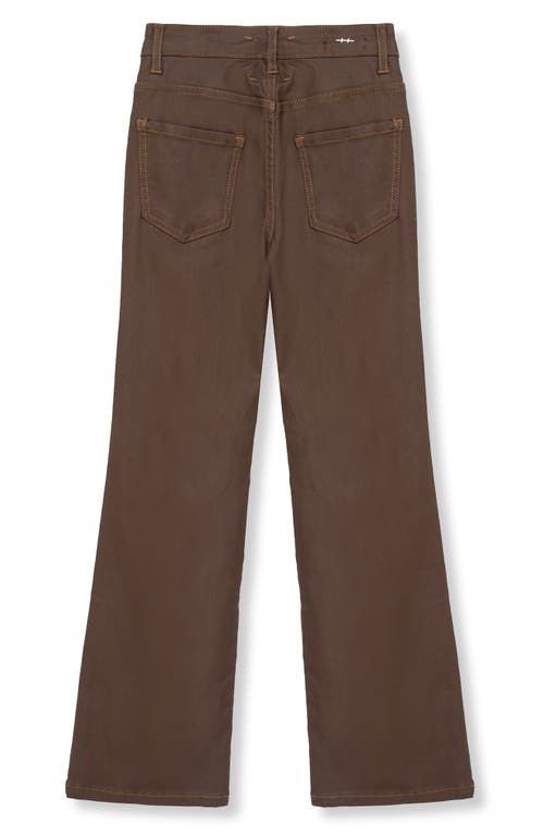 Shop Habitual Kids Kids' Coated Flare Jeans In Brown