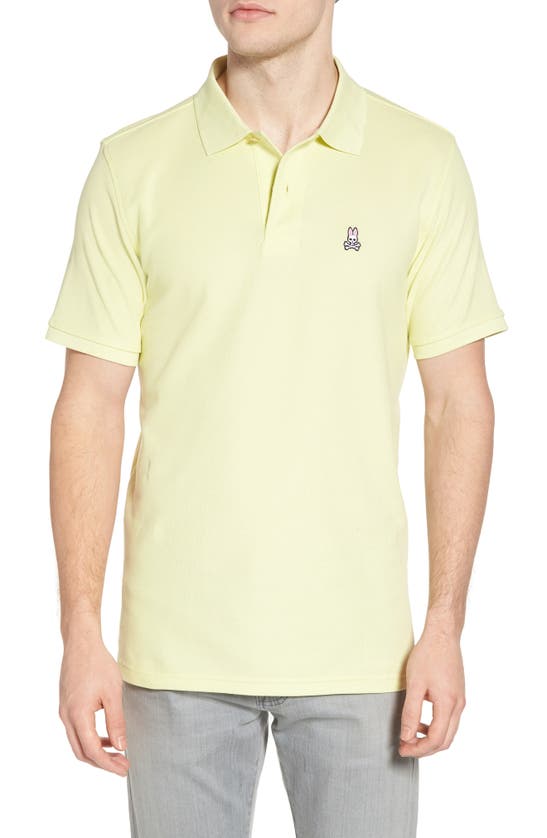 Psycho Bunny Classic Piqué Polo In Lime