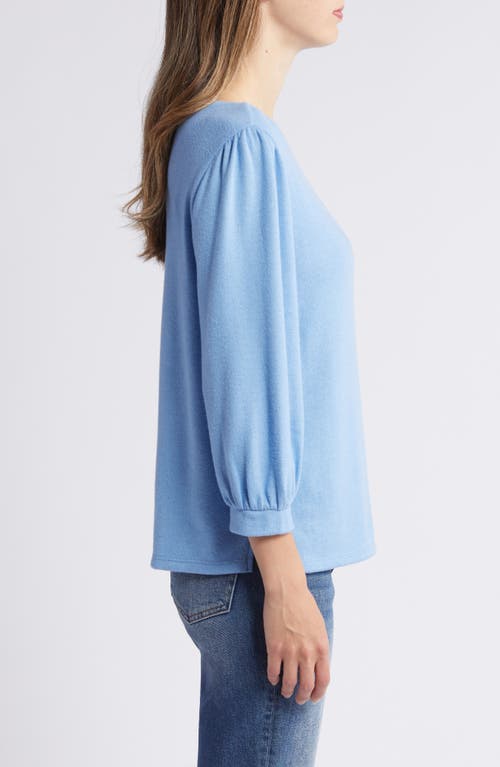 Shop Caslonr Caslon(r) Cozy Knit Top In Blue Lake