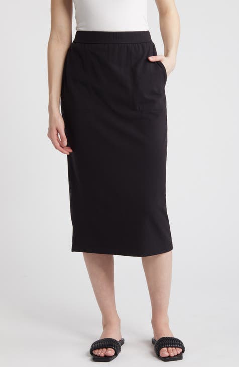 Black work skirt midi hotsell