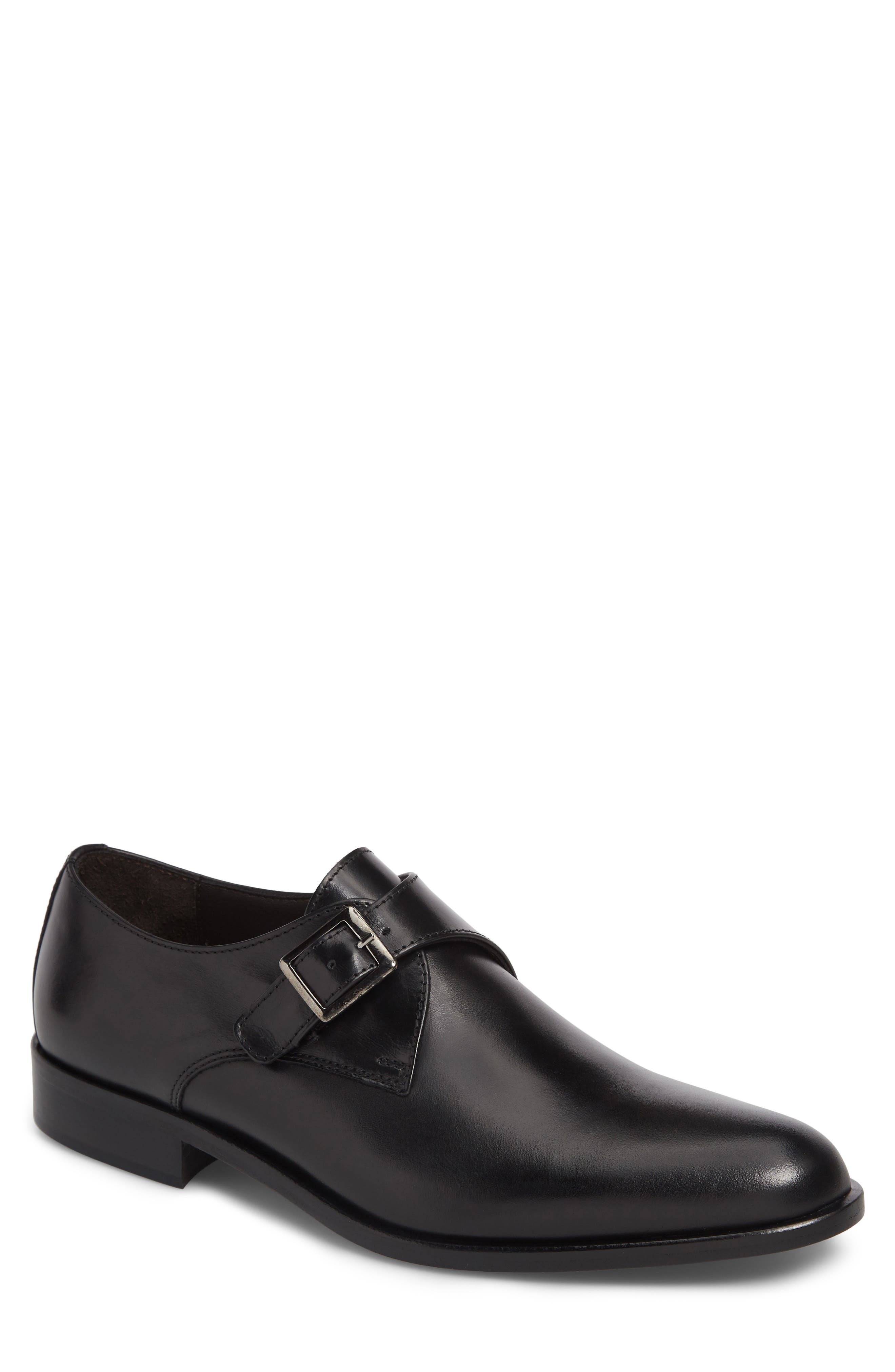To Boot New York San Marcos Monk Strap Shoe- Black