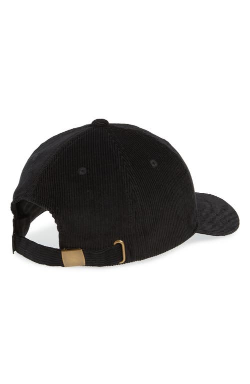 Shop Billionaire Boys Club Horizon Corduroy Baseball Cap In Black