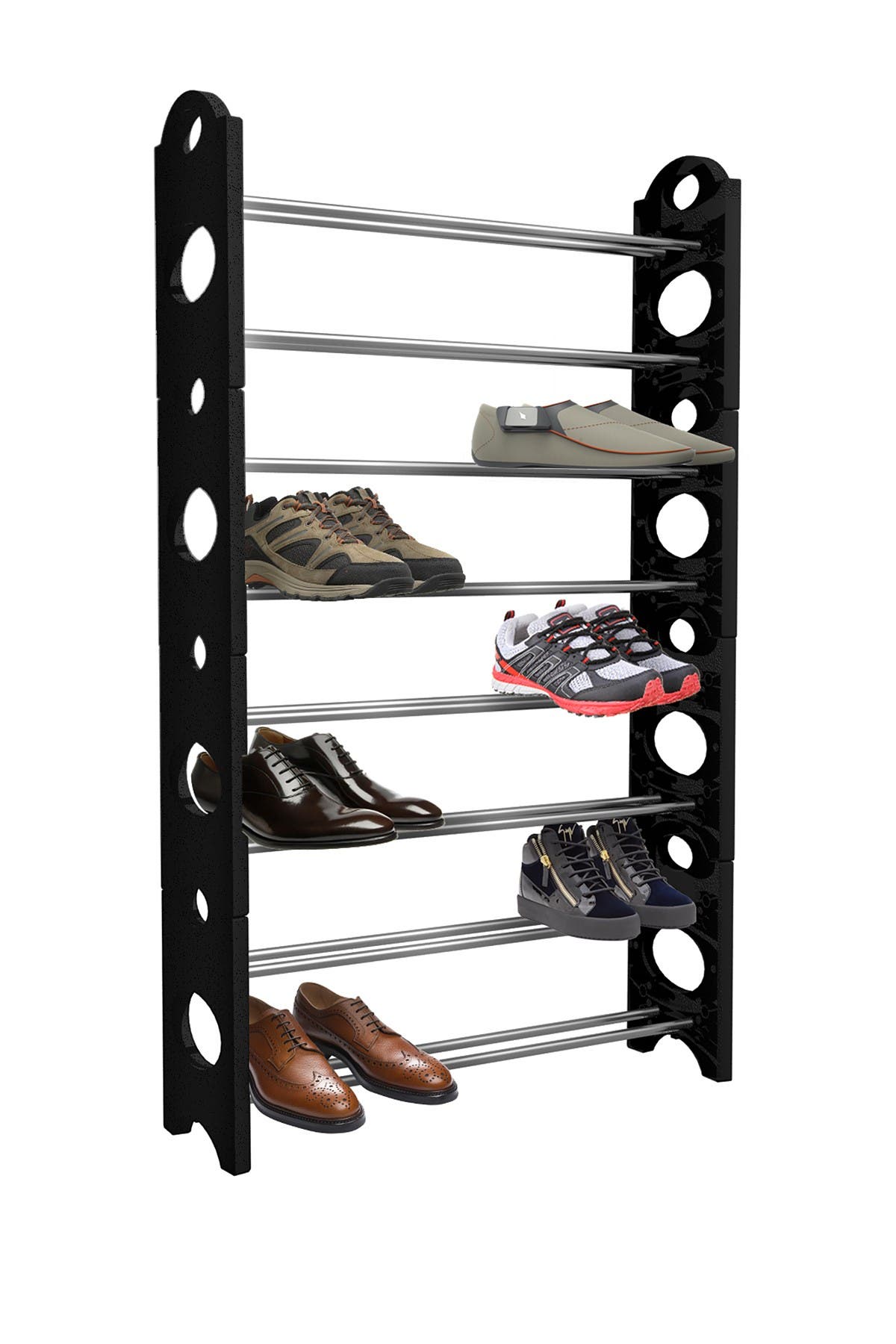 20 pair stackable shoe storage cabinet on Sorbus Black 8 Shelf Stackable Shoe Rack Organizer Storage Nordstrom Rack