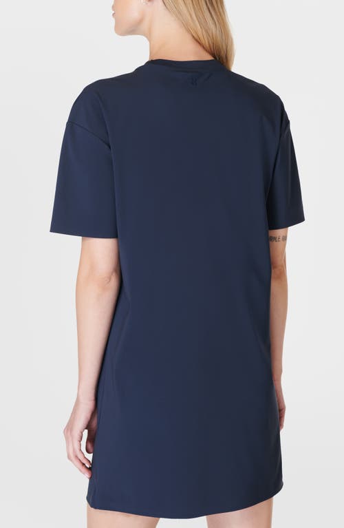 Shop Sweaty Betty Explorer T-shirt Minidress In Navy Blue