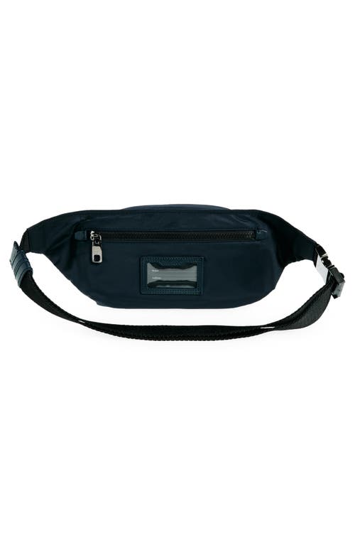 Shop Dolce & Gabbana Dolce&gabbana Rubber Logo Nylon Belt Bag In Blue/blue Navy