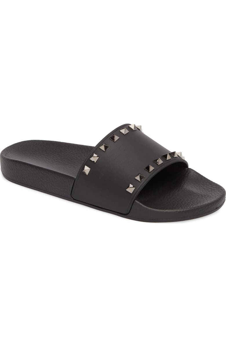 Valentino Garavani Rockstud Slide Sandal, Main, color,