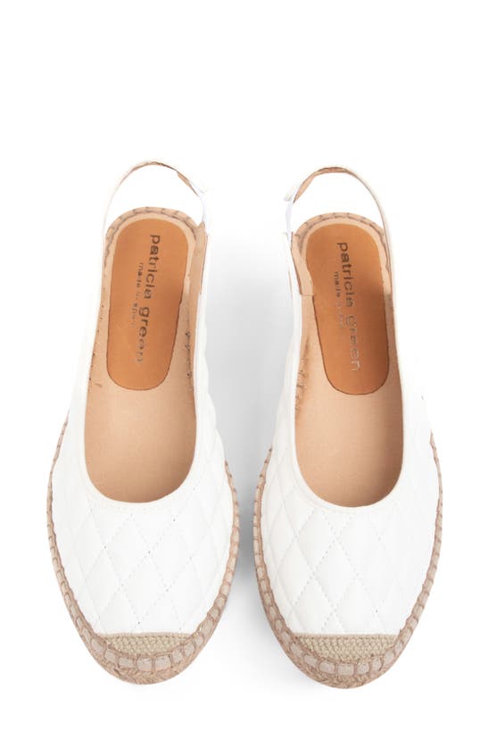 Shop Patricia Green Valencia Slingback Wedge Espadrille In Quilted White