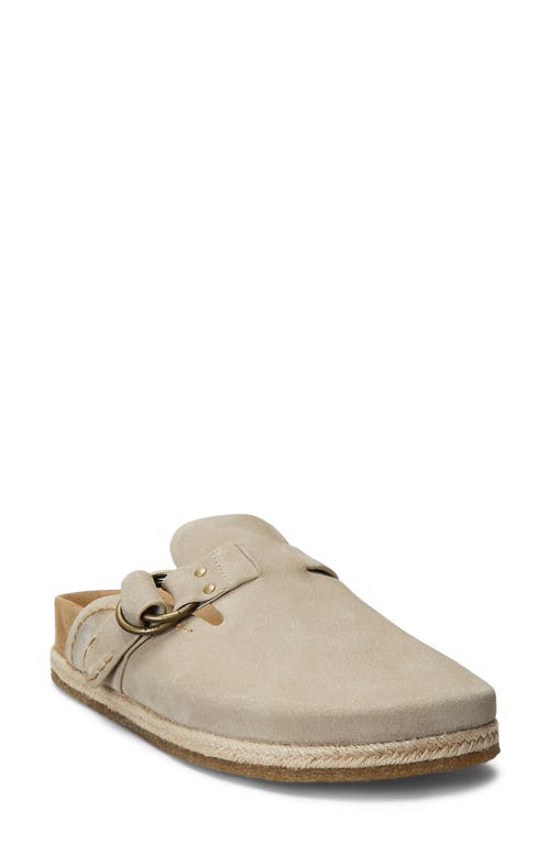 Shop Polo Ralph Lauren Suede Clog In Milkshake