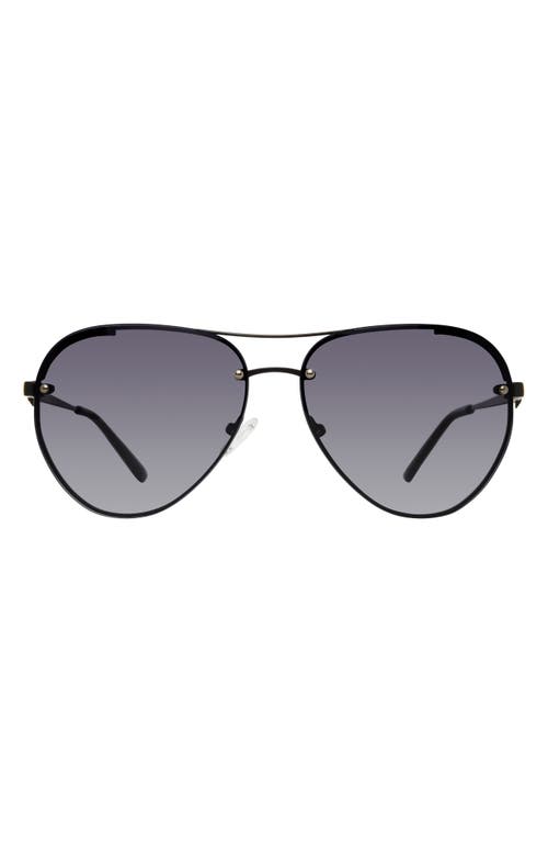 Kurt Geiger London 60mm Aviator Sunglasses in Black/Gray Gradient at Nordstrom